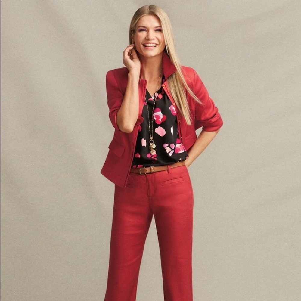 CAbi Cranberry Crush Valentine Trouser Size 4
